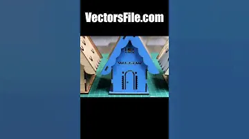 Laser Cut Wooden Mini House Box Toy House for Kids Decoration Houser Model by @VectorsFile