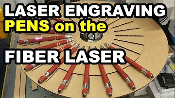Laser Engraving soft touch Pens on the 50w Fiber Laser