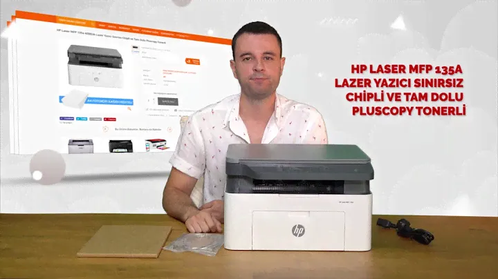 HP LASER MFP 135A 4ZB82A LAZER YAZICI SINIRSIZ CHIPLİ ve TAM DOLU PLUSCOPY TONERLİ