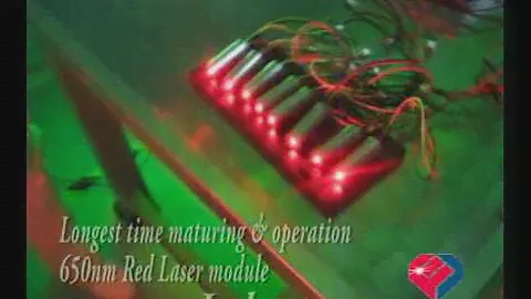 650nm red laser module test of Jetlasers