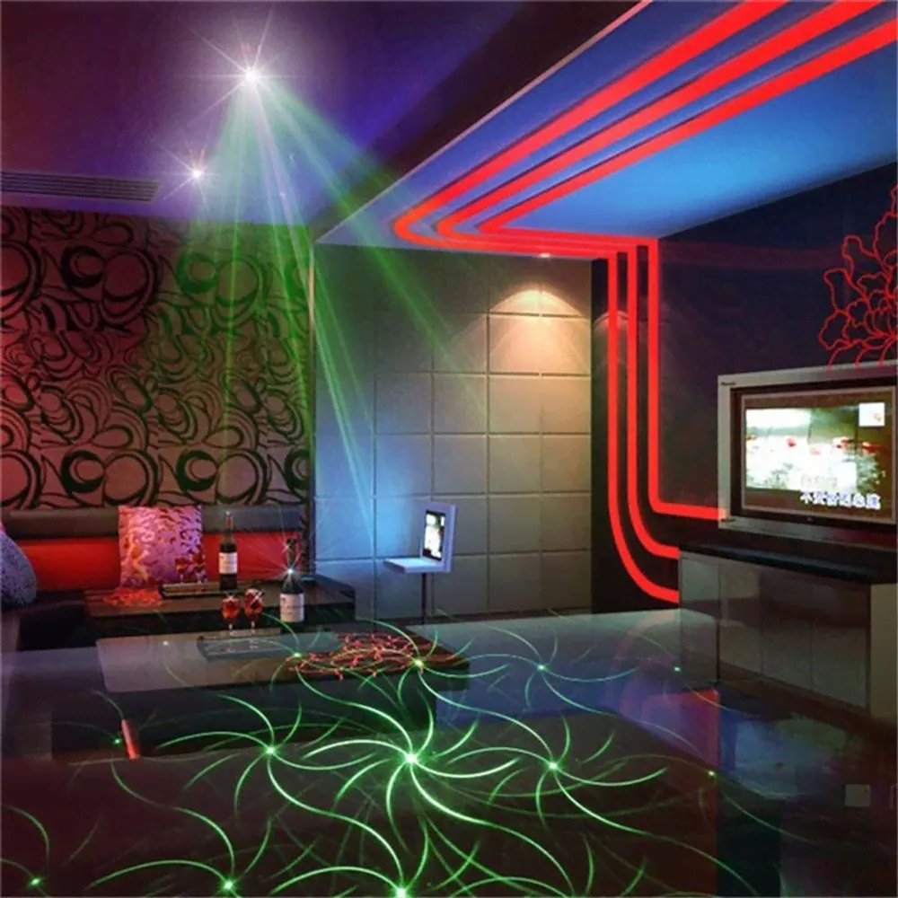 Stage Laser Light Projector Strobe Party Lights Stage Lighting with Remote Control for Disco Party Club KTV Christmas Decor-0