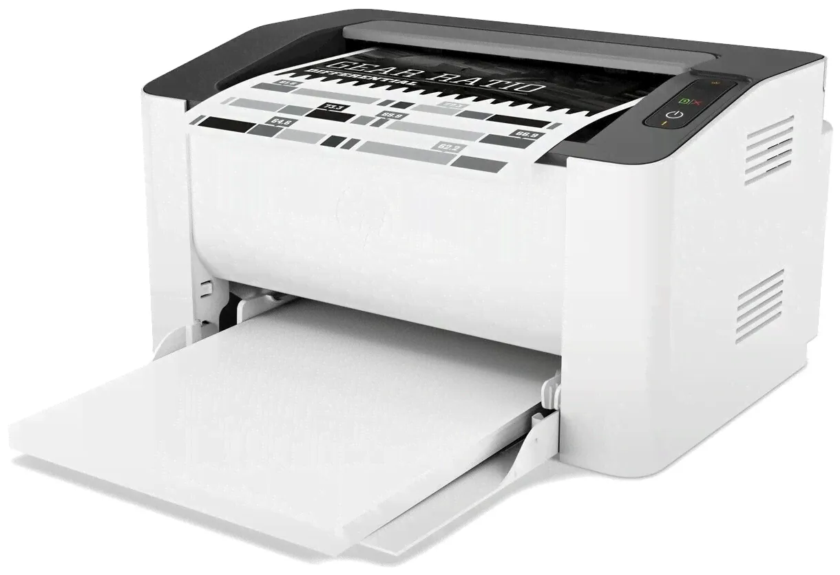 Принтер HP Laser 107a, белый/черный-0