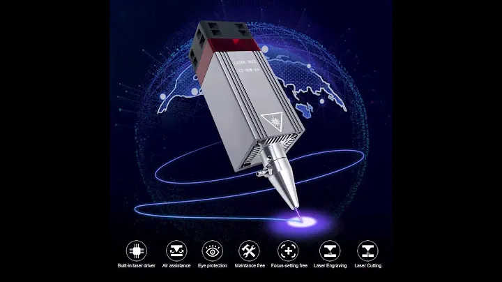 LASER TREE 80W Laser Module Head with Air Assist 450nm Blue Light TTL Module Set for Laser Engraver