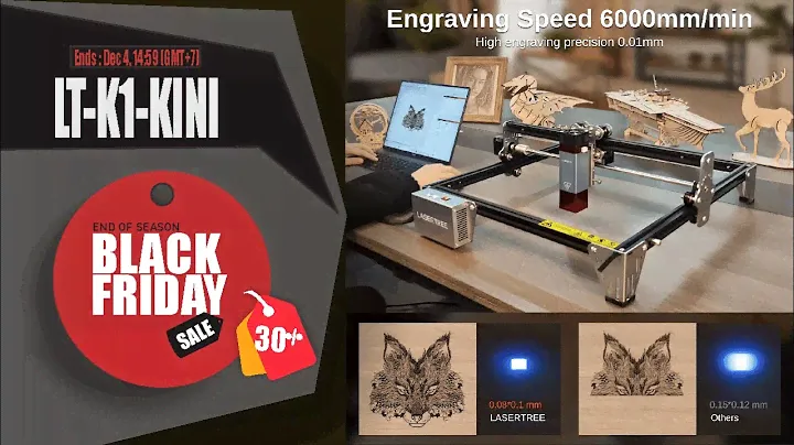 LASER TREE K1 Mini Laser Engraving Machine with 10W Laser Head Laser Engraver Cutter Woodworking TTL