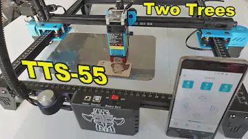 Two Trees TTS-55 Laser engraver review with assembling instructions and test engravings, cuttings