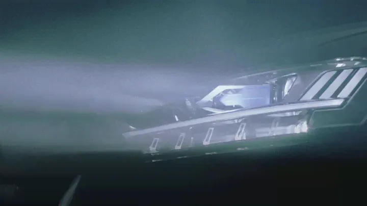 Matrix LED headlight with dynamic laser spot