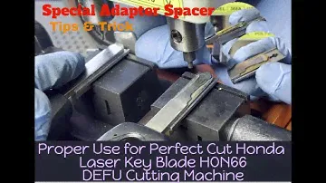 Making Laser Cut for Honda Key Blade Defu 368A House Manual cutting machine  Special Spacer Hon66