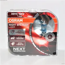 OSRAM H11 12v55w PGJ19-2 Night Breaker LASER +150% BOX (2шт.)