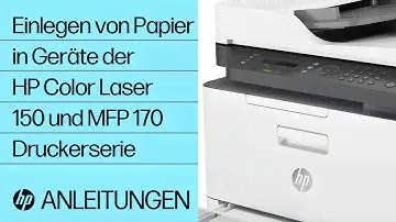 Einlegen von Papier in Geräte der HP Color Laser 150 und MFP 170 Druckerserie | HP Laser | HP